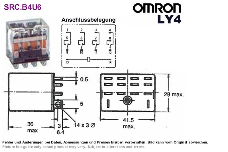 wiring diagram relay omron