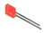 Rectangular LED Lamp HER (red) 2.5mm x 7.4mm  Fairchild HLMP0300