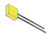 Rectangular LED Lamp Yellow 2.5mm x 7.4mm Fairchild HLMP0400
