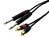 Cinch/Plug Kabel ZNK 1/4-SIAM, schwarz, 3 Meter bestueckt mit: 2