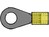 Kabelschuhe 4mm gelb zum Pressen mit Vorisolierung