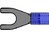 Kabelschuhe 3mm blau zum Pressen mit Vorisolierung