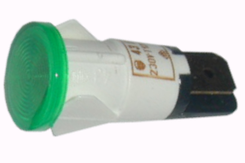 Glimmlampe 220VAC (D=15mm) FS 6.3x0.8mm Signalleuchte Gruen, Grieder  Elektronik Bauteile AG