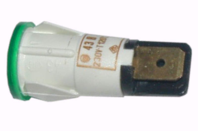 Glimmlampe 220VAC (D=15mm) FS 6.3x0.8mm Signalleuchte Gruen, Grieder  Elektronik Bauteile AG