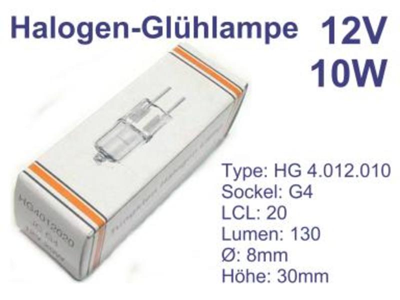 Halogen-Glühlampe G4/10W/12V