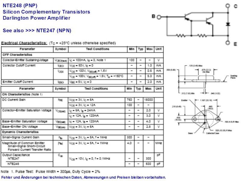 thumbnail image 2 of NTE2344 T-PNP SI Darlington Transistor – Authorized NTE Distributor, New 2 of 5