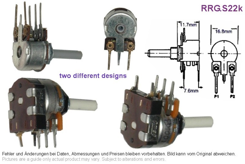 47K Ohm Linear Potentiometer Pot 2W Built-in Switch 