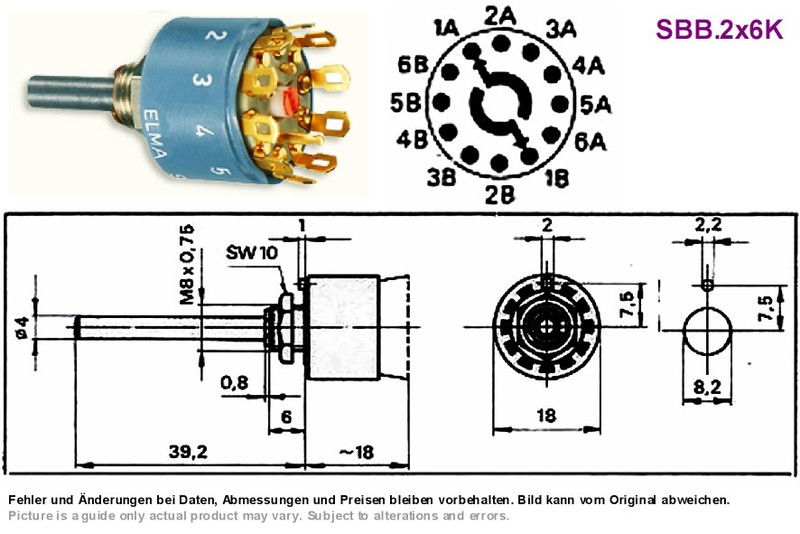 Grieder Tronik Bauteile Ag, 2 Pole 5 Position Rotary Switch Wiring Diagram