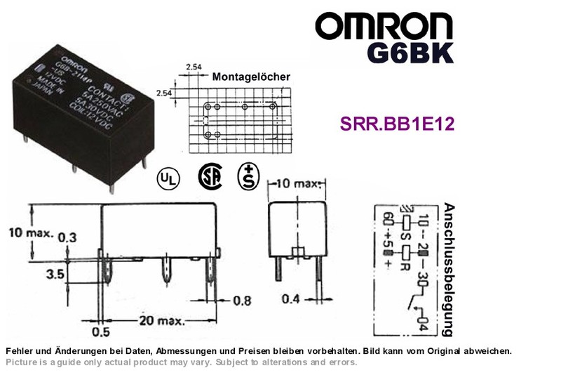 OMRON RELAY x5 OFF G6B-1114P 24V COIL SPNO 5A 4-PIN MINIATURE PCB FREEPOST UK 