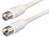 Coaxial Cable (R/TV) 2.5m 75-Ohm Double Shielded White Plug/Jack