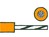 Schaltlitze 1,0mm2 orange PVC H05V-K Spule 1m
