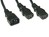 Y-Power Cord 3x1mm2 Black C14 to 2xC13 L= 0.3m + 2 x 0.5m