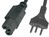 Mains Cable 3x0.75mm2 Black 2m T12/IEC60320-C15