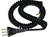 Spiral Cord H05VV-F 3x0.75mm2 4m Black with Swiss Plug Type 12