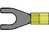 Cable Lug/Terminal Fork Form Suitable M4 Insulated with Crimp Te