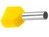 Twincable-Sleeves 2x1mm2 Ins Yellow Crimp (100x) Vogt 460308d