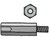Standoff  M4 Male/Female-Thread L=30mm Hex Polyamide Black