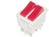 SP Twin Rocker Switch White On-Off 16A/8A 250VAC Red Illuminated