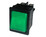 DP Rocker Switch On-Off 16A/6A 250VAC Green Illuminated