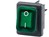 DPST Rocker Switch On-Off 250V Green Illuminated Everel B4MASK
