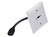 In-Wall Mounting Plate EDIZIOdue White 1x HDMI Cable F/F