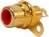Phono Chassis Mount Socket Gold-Plated Red Lumberg B126