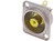 Phono RCA Socket Female Nickel D-Shape Yellow Contrik NF2D4