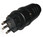 Rubber Mains Power Plug Black 3-Pole Type 12
