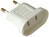 2-Pole Mains Adapter White 2.5A Swiss Male Type 26 to USA Female