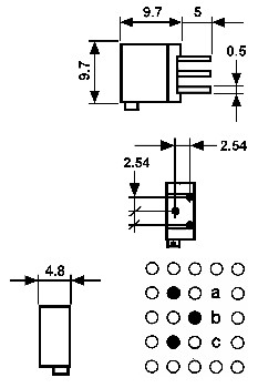 22 Gang Trimm Potentiometer 1 0k 0 5W Tol 10 Grieder Elektronik Bauteile AG