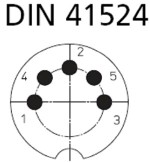 DIN-Stecker 5-polig 180Â° 05.1 RenkverschluÃŸ